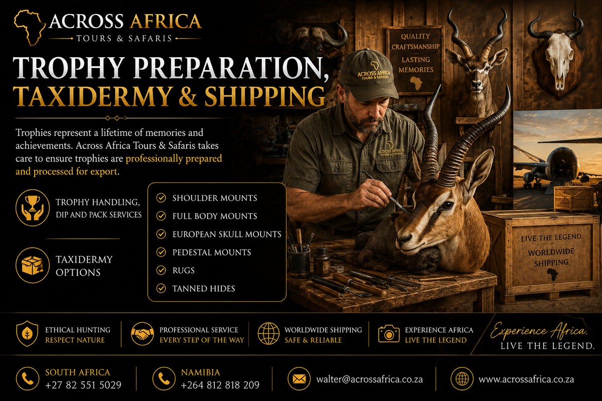 Trophy Preparation, Taxidermy and Shipping