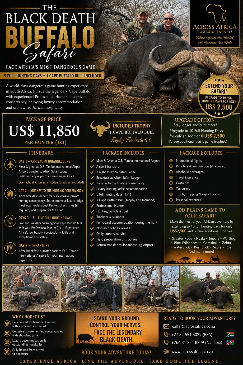 BLACK DEATH BUFFALO SAFARI - SOUTH-AFRICA